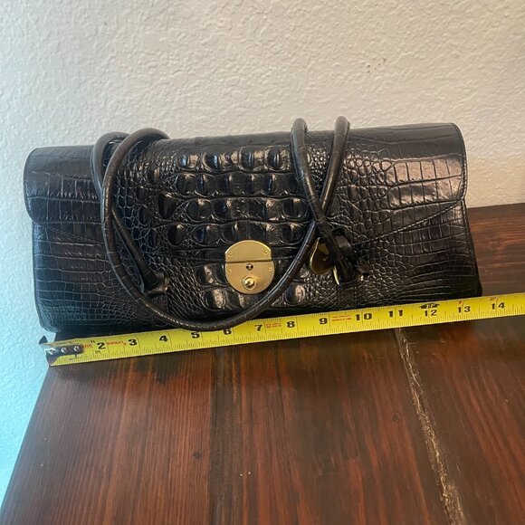 Brahmin Dayan Black Melbourne Leather Satchel - Picture 8 of 10